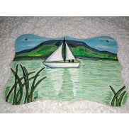   Kézzel festett házszámtábla fa lemezre EGYEDI KÍVÁNSÁG szerint 22 x 14 cm