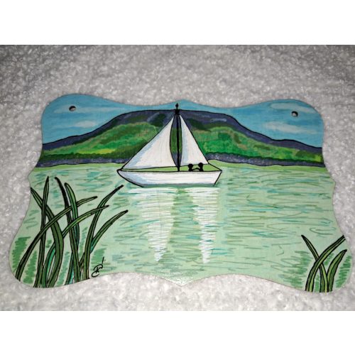 Kézzel festett házszámtábla fa lemezre EGYEDI KÍVÁNSÁG szerint 22 x 14 cm