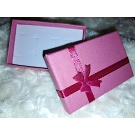 Pink ékszeres díszdoboz masnival